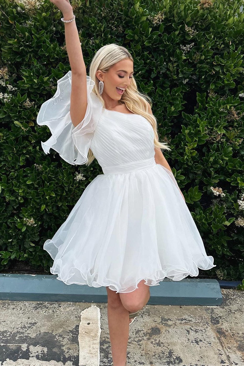 white homecoming dress